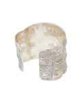Cold Cast Croco Cuff Silver