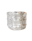 Cold Cast Croco Cuff Silver