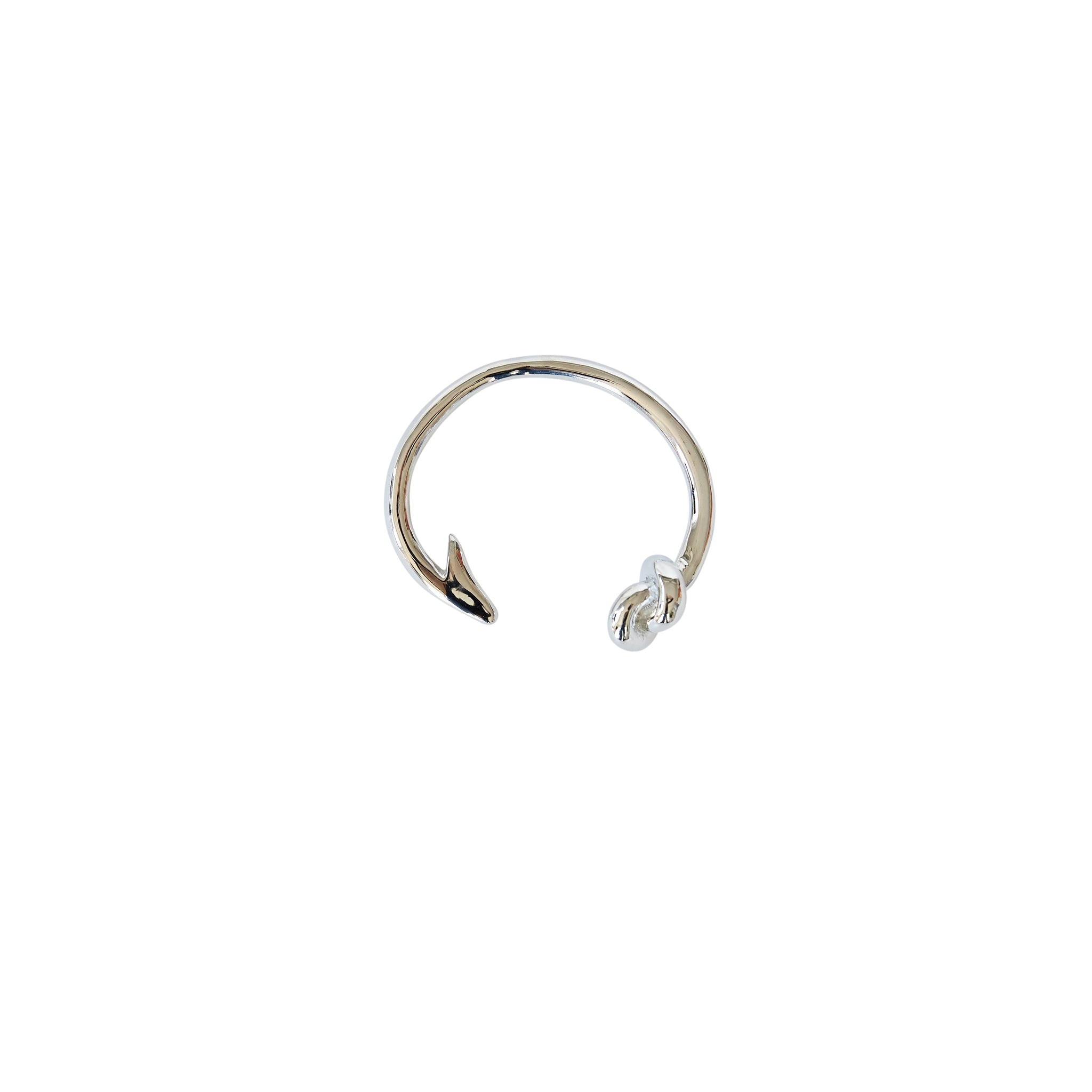 Hook and Knot Bangle in Silver