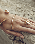 Hook and Knot Bangle in Gold
