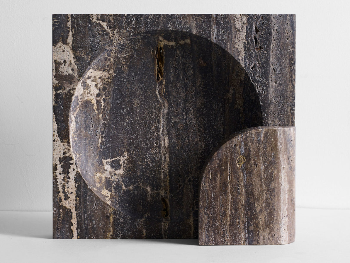 Studio Henry Wilson Block Sconce Black Travertine