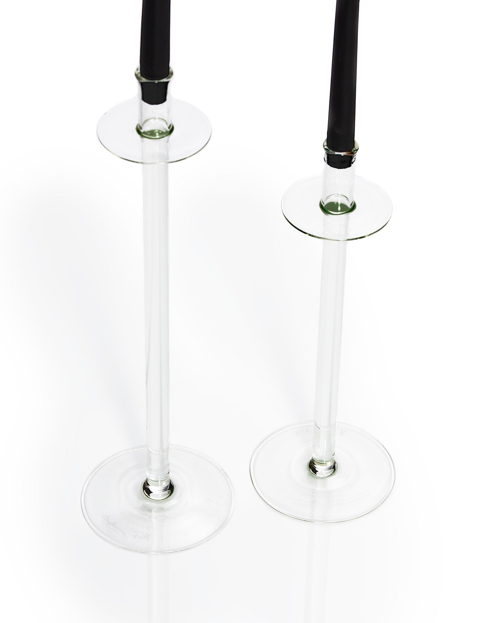 Belgian Glass Candle Sticks