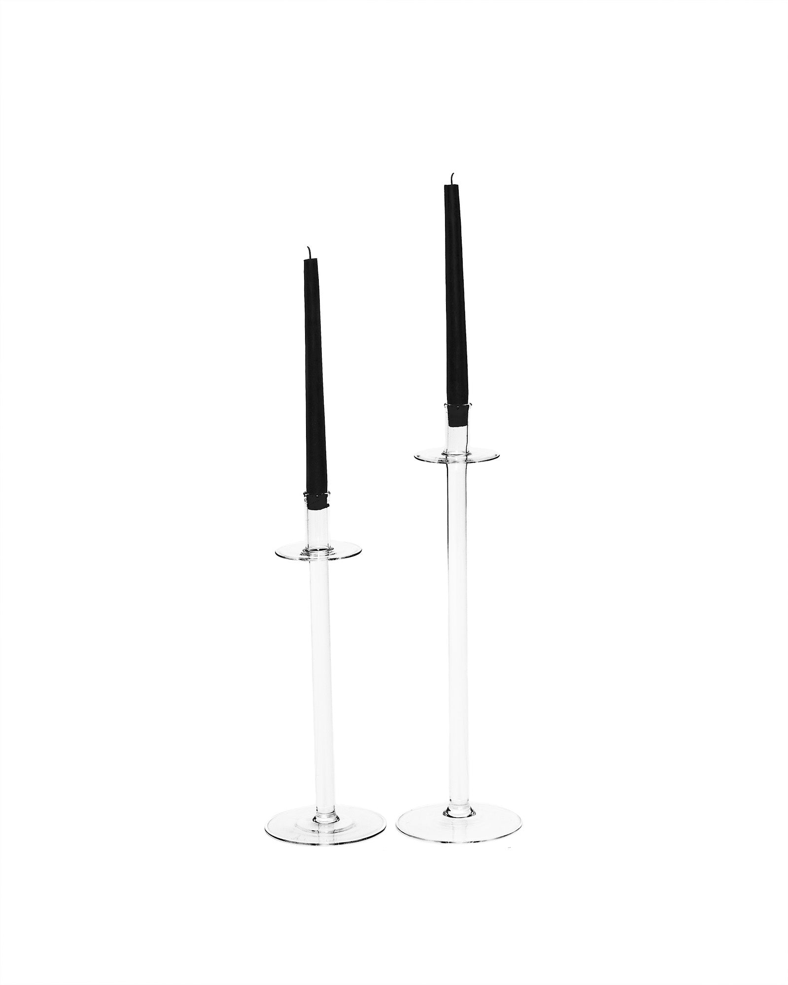 Belgian Glass Candle Sticks